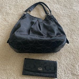 Coach bag with wallet